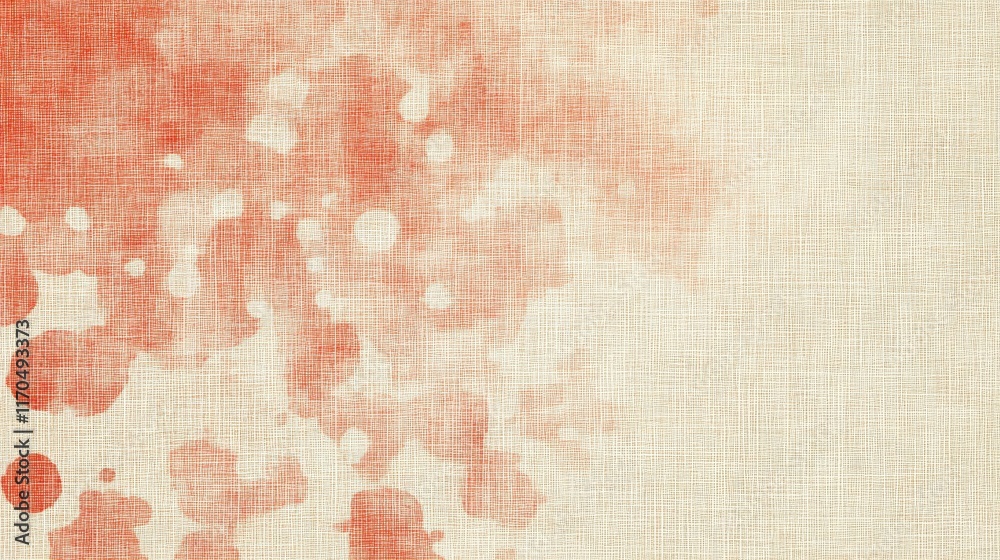 Poster Subtle gradient pencil strokes create a soft artistic texture in warm shades of red and beige on canvas