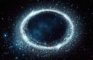 Celestial Ring Abstract Space Composition, Glowing Nebula, Cosmic Dust, Space Art Space, Nebula