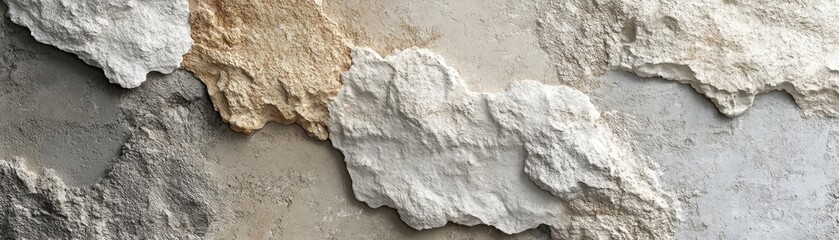 Obraz premium Serene Textured Stone Surface in Layered Taupe Tones