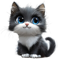 Elegant feline drawing design isolated on transparent background