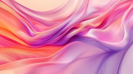 Obraz premium Abstract Pink And Orange Swirling Fabric Design