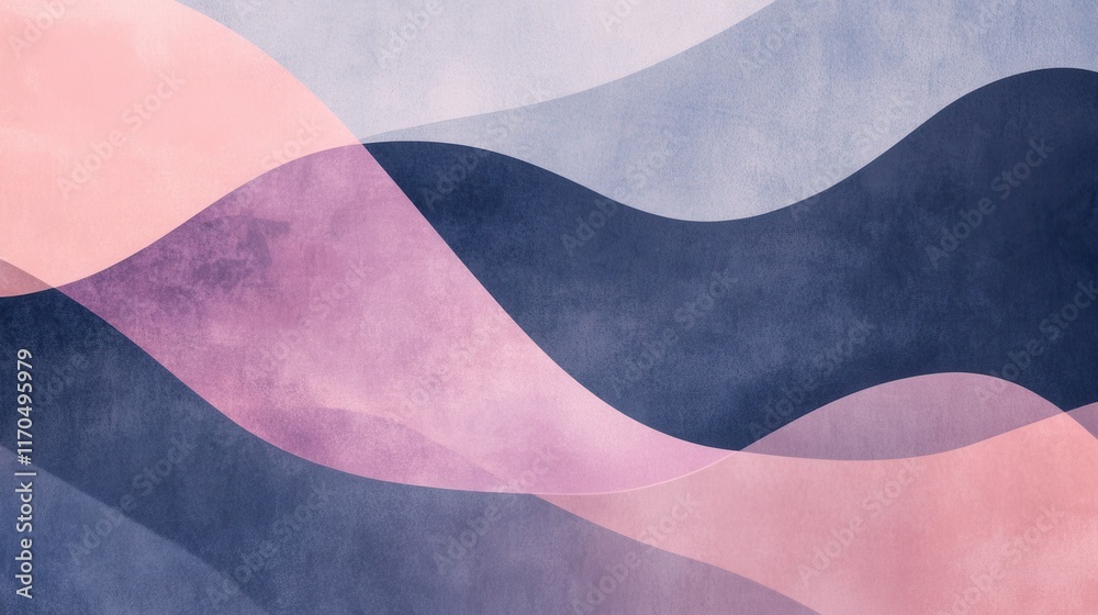Aufkleber organic flowing shapes with soft gradients create a tranquil atmosphere in a modern abstract backgro