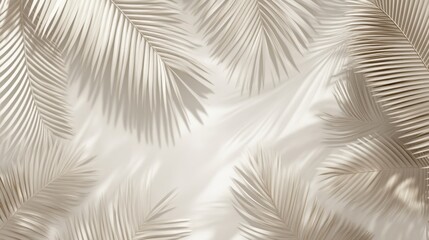 Elegant Beige Palm Leaves Pattern