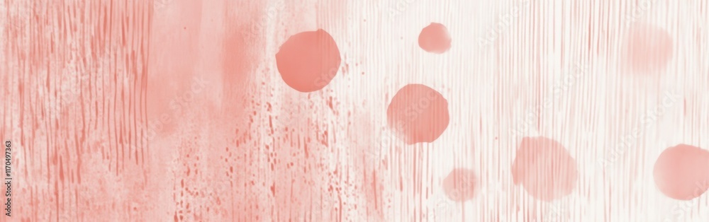 Aufkleber Minimalist dotted design in muted coral hues creating a calming and inviting atmosphere for modern interiors