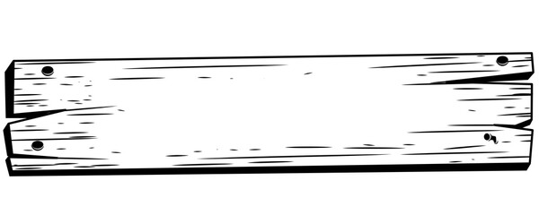 Sketch set of wooden signposts and signboards. Hand drawn vector illustration. Isolated on white background.