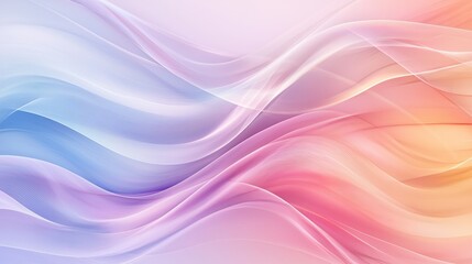 Fototapeta premium Abstract Pastel Waves Flowing Softly Together