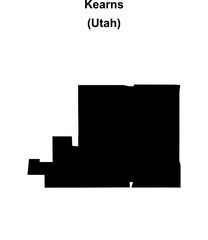 Kearns (Utah) blank outline map