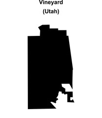 Vineyard (Utah) blank outline map