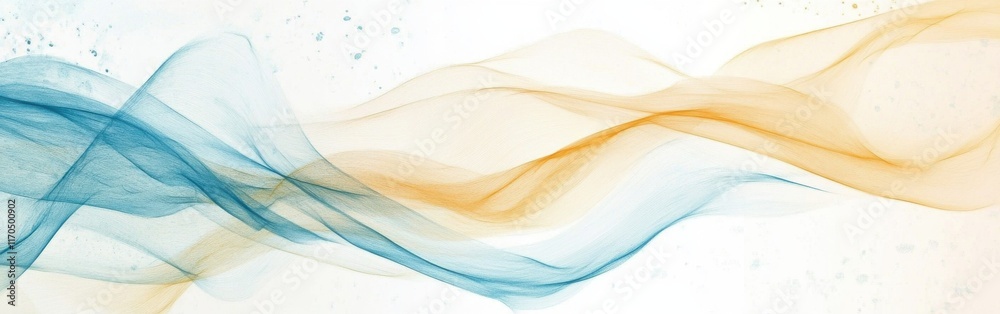 Poster Abstract background of flowing pencil strokes in pastel tones with soft gradients creating a serene atmosphere