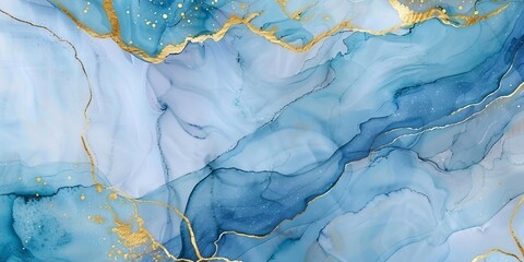 Naklejka premium Natural blue with gold accent texture of marble, glossy slab marble texture background of stone