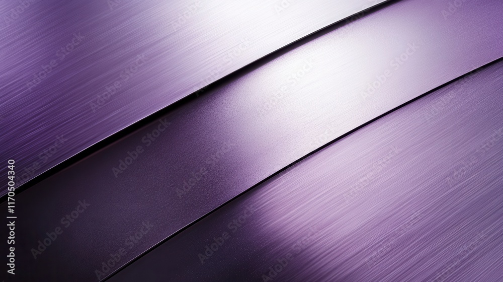 Aufkleber Polished steel surface showcasing a gradient transition with subtle reflections and a smooth texture under soft lighting