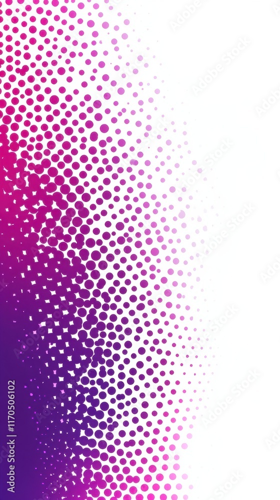 Poster vibrant pink halftone gradient creating a dynamic visual effect on a simple background