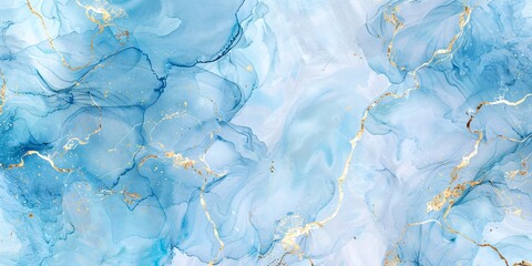 Naklejka premium Natural blue with gold accent texture of marble, glossy slab marble texture background of stone