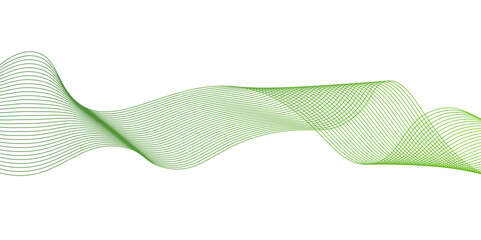 Abstract colorful wave element for design. green wave background,abstract vector green wave melody lines ,backdrop. Vector illustration of soft dynamic swoosh,