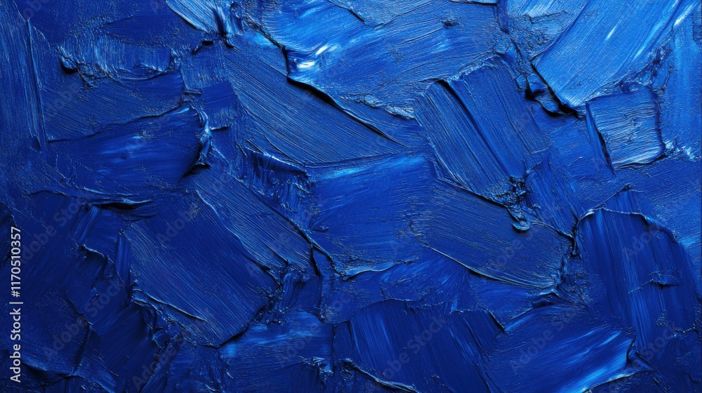 Poster cobalt blue abstract texture creating a vibrant and dynamic visual with rich layers and depth