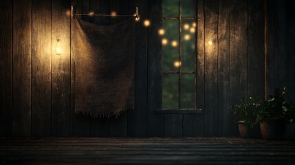 banner mockup rustic barn