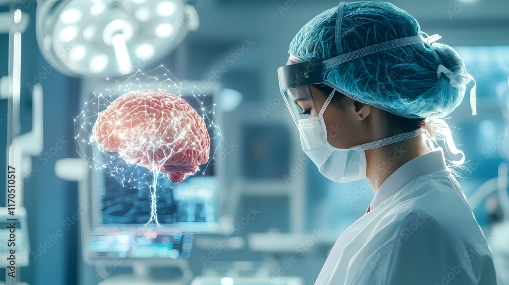 Poster cutting edge surgical suite utilizing quantum computing technology to precisely visualize neural pat