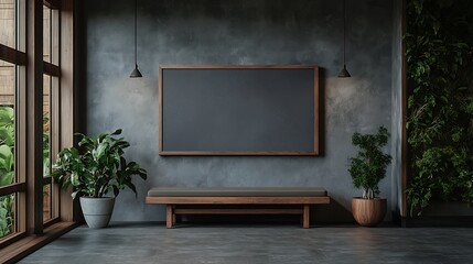 banner mockup contemporary art space