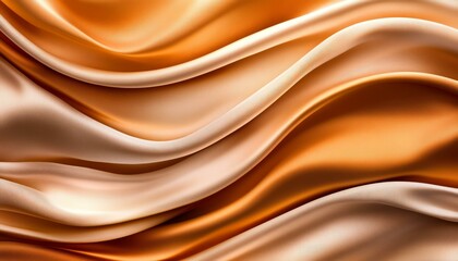 Obraz premium Close Up of Flowing Wavy Fabric in Soft Textures and Colors Evoking Elegance and Grace in a Delicate Fashion Setting