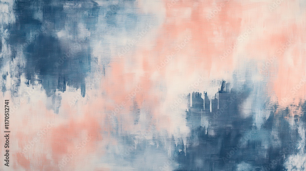 Leinwandbilder soft pencil strokes create a serene wash of colors reminiscent of a tranquil sky at dawn