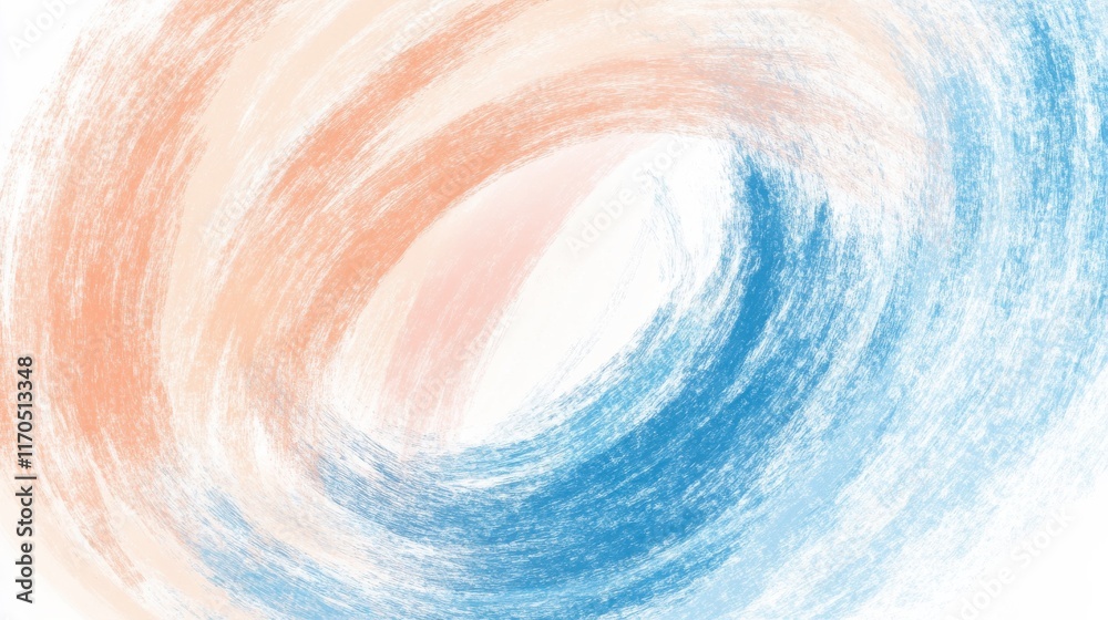 Poster Soft pastel swirls create an abstract expression of movement and color in a delicate artistic design