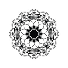 Beautiful floral pattern mandala art isolated on a white background, decoration element for meditation poster, yoga, banner, henna, invitation, cover page, design element mandala art, vector art