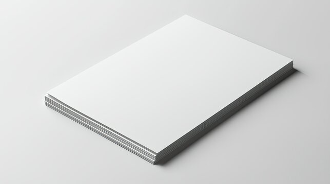 Stack of blank white paper sheets.