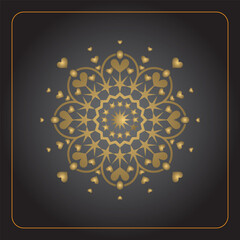 Traditional mandala design detailed line art