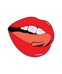 Obraz premium Sexy lip vector art illustrator 