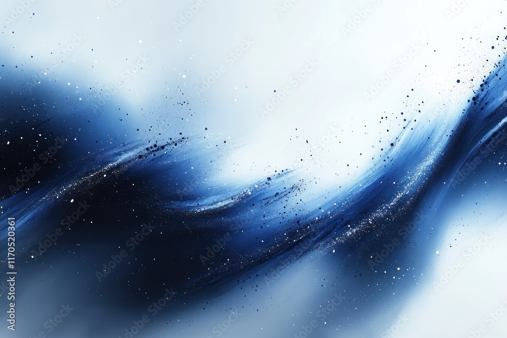 Poster Dynamic Speed Lines with Halftone Background in Blue and White