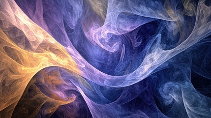 Abstract swirling colors create a nebula like design