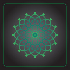 Traditional mandala design detailed line art