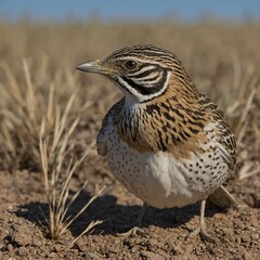 Obraz premium Describe the plumage and habitat of the Raso Lark.