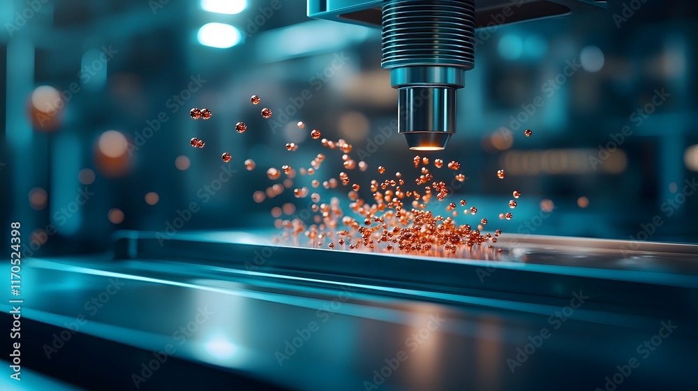 Poster sleek and modern high tech environment where quantum computing visualizes collision dynamics governe