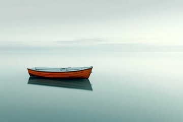 Naklejka premium The Drifting Boat, Persistent Depressive Disorder Dysthymia