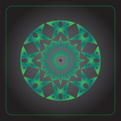 Traditional mandala design detailed line art