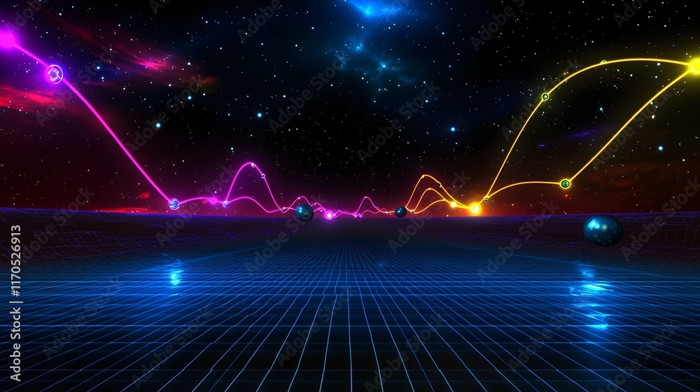 Poster advanced physics laboratory utilizing quantum computing technology to analyze and visualize the comp