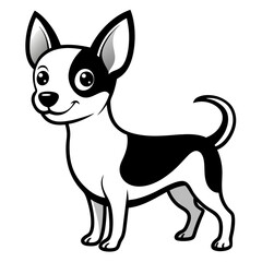 Cute Small Dog on White Background 