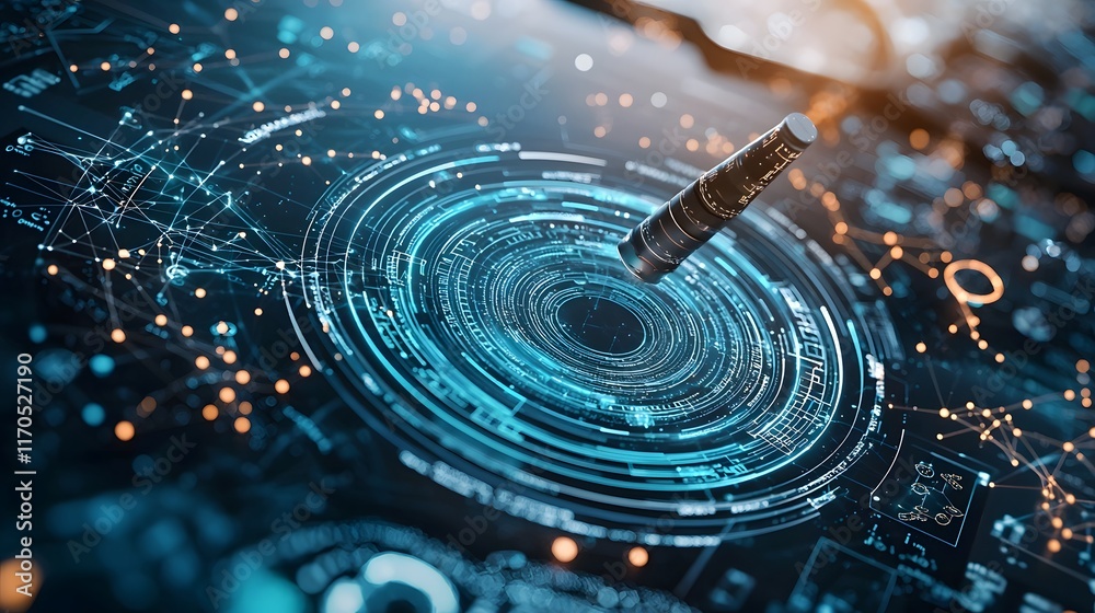 Poster quantum systems calculating complex projectile motion patterns with real time holographic parabolas 