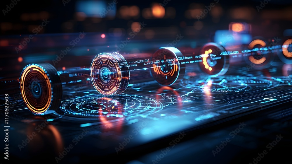 Poster quantum systems calculating complex projectile motion patterns with real time holographic parabolas 