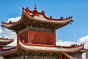 Fototapeta premium Historic Temple of Ulaanbaatar Mongolia