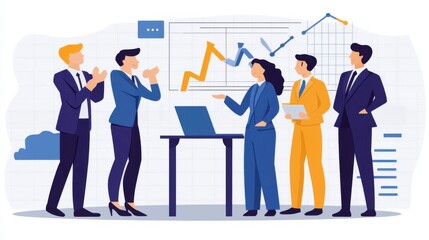 Business Meeting and Success Celebration