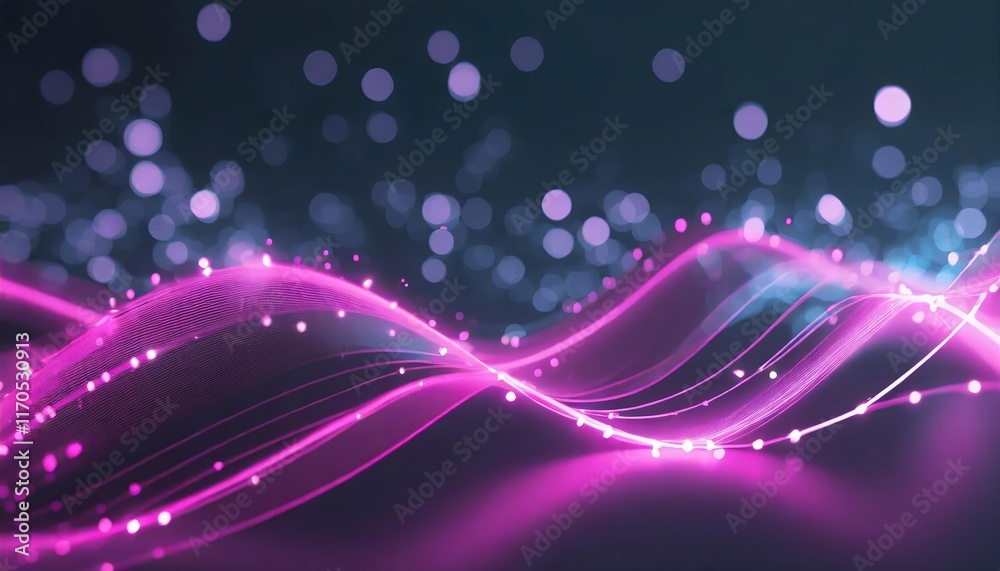 Poster futuristic abstract background highspeed neon wave lines in pink and blue a dynamic display of light