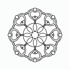 abstract mandala floral ornament illustration