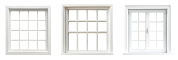 Collection of White Window Designs with Grids