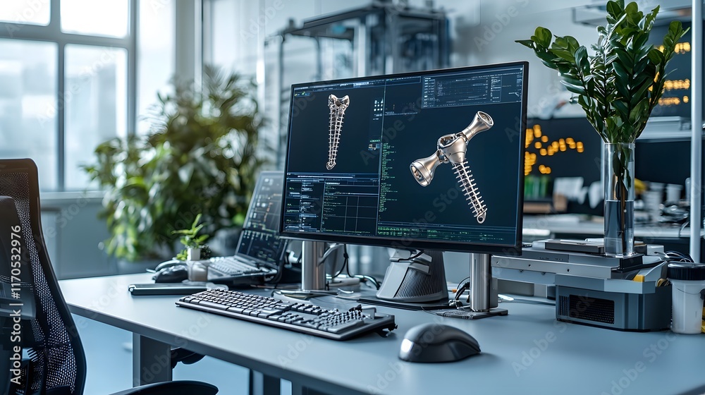 Poster showcasing the power of quantum computing in a sleek laboratory setting this image depicts dynamic s