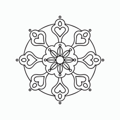 abstract mandala floral ornament illustration