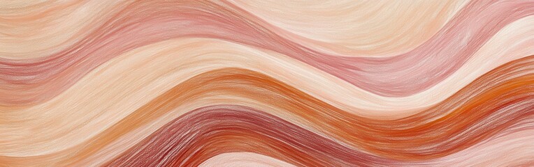 Obraz premium Soft pencil strokes create flowing waves of warm colors across a textured surface in a calming artistic expression