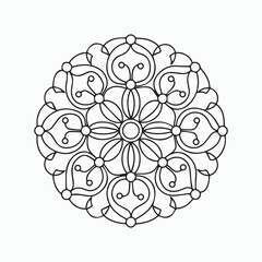 abstract mandala floral ornament illustration