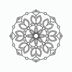 abstract mandala floral ornament illustration